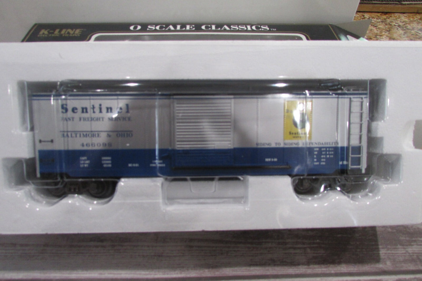 O Gauge K-Line K764-1091 B&O Sentinel Classic Box Car  Lot#2988