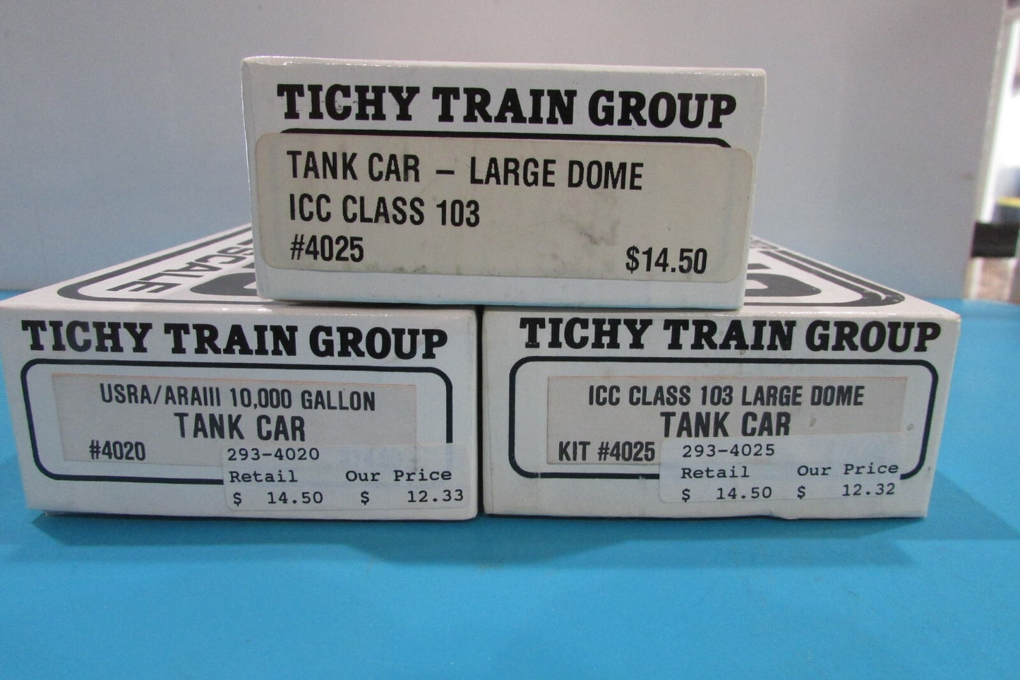 HO Scale (3)Tichy Train Group Undecorated Freight Car Kits Lot#2465
