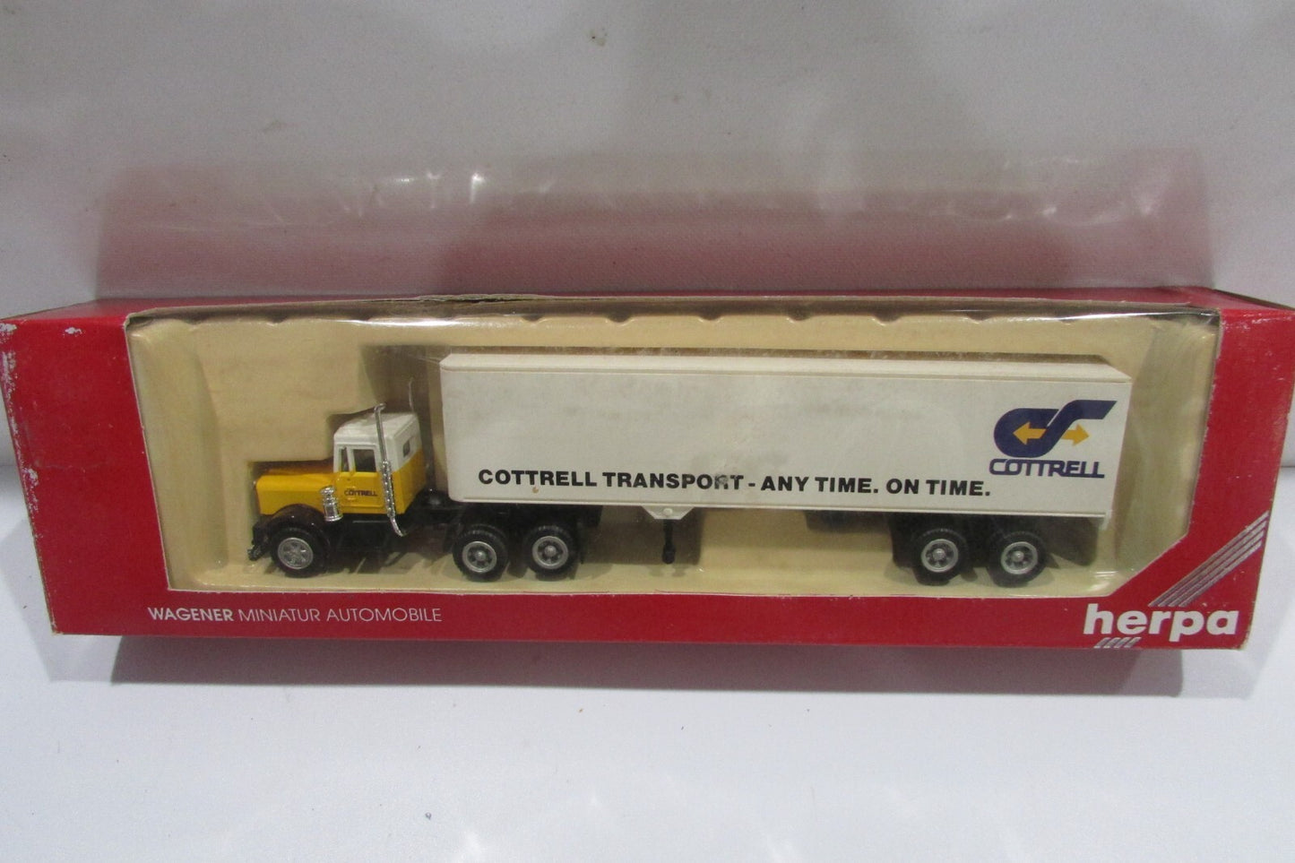 HO Scale Herpa 6020 HO Cottrell Transport Freight Truck With Trailer