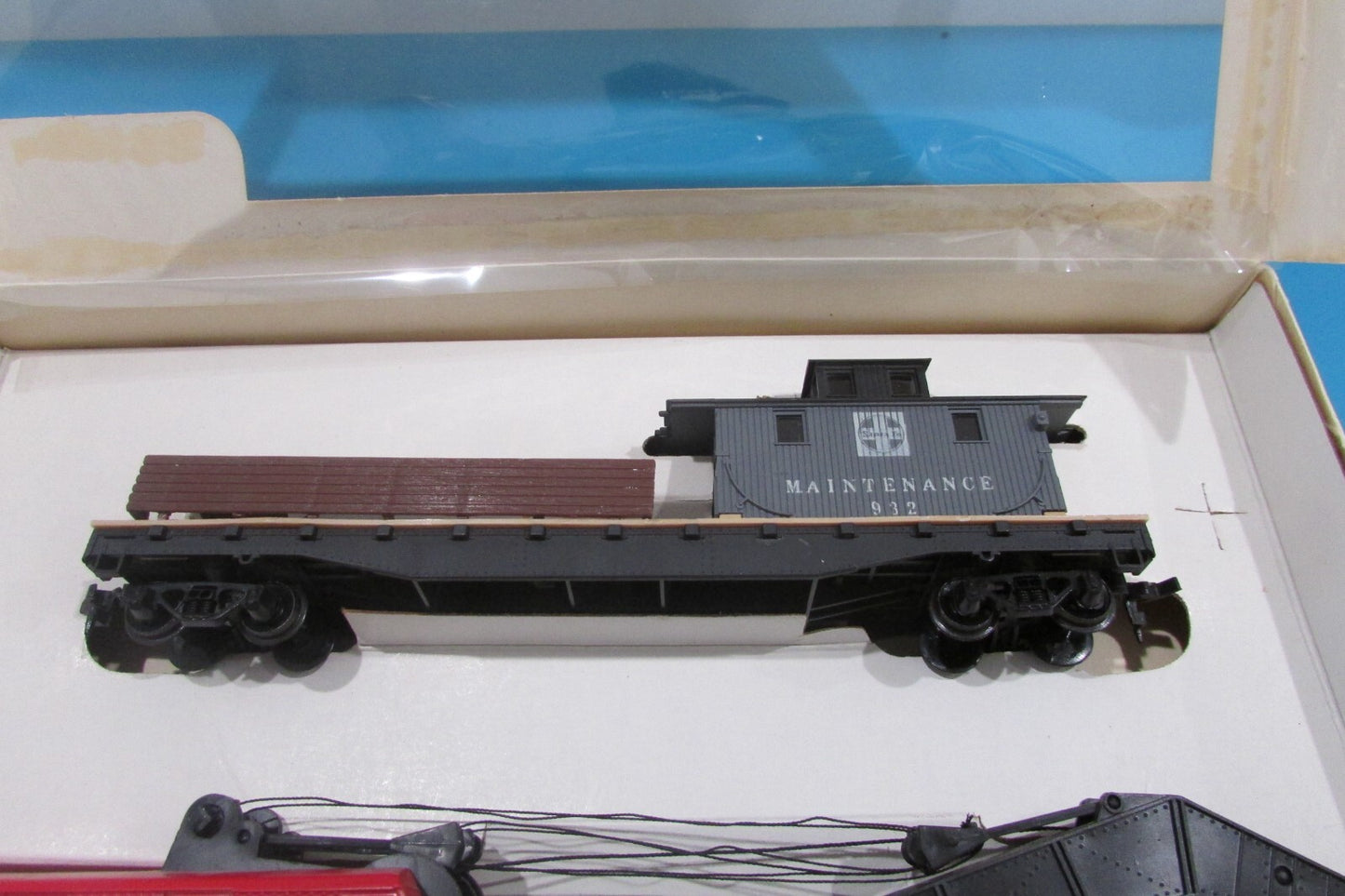 Ho Scale Tyco 932:800 Operating Crane Car Boom Tender #932  Santa Fe Lot#0709