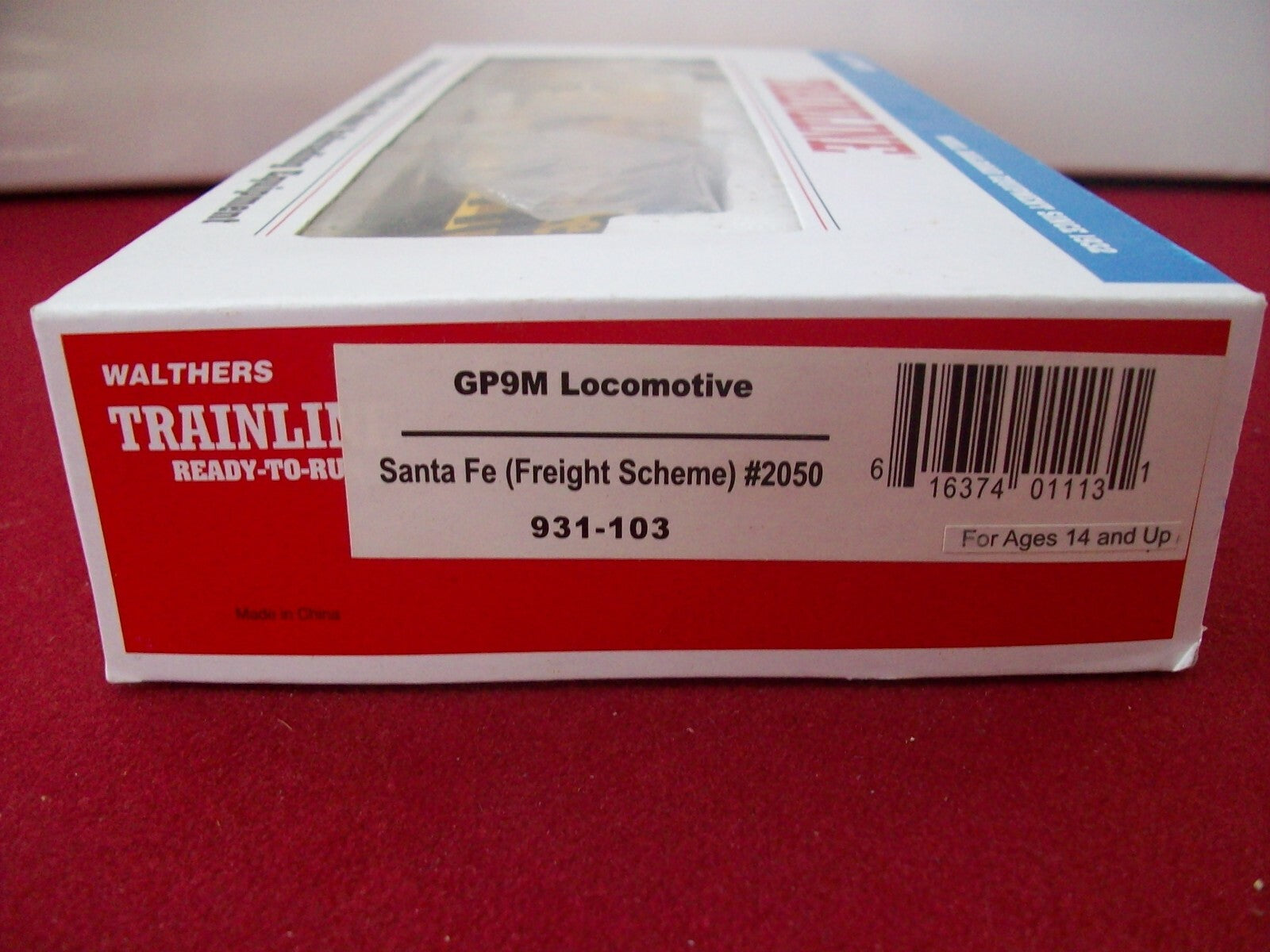 HO Scale Walthers 931-103 GP9M Locomotive Santa Fe#2050 (Freight Scheme)Lot#0419