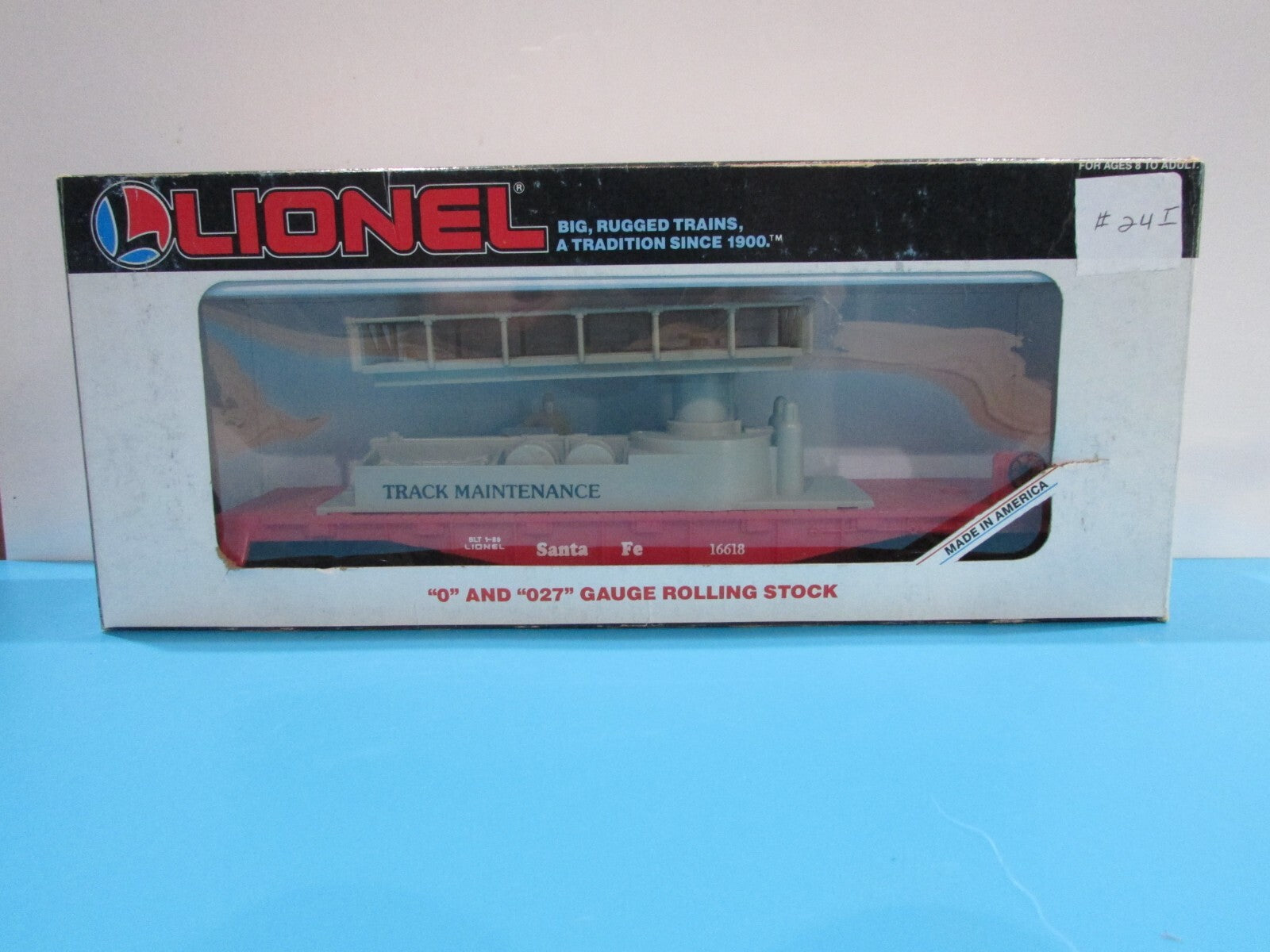 O SCALE Lionel 6-16618 Santa Fe Track Maintenance Car Lot#0762