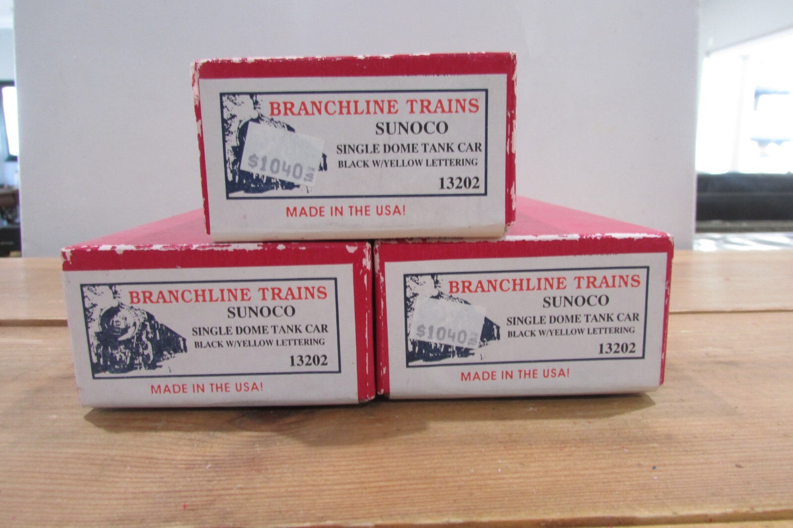 Ho Scale Branchline Trains (3) SUNOCO Single Dome Tank Car Kits Lot#4196