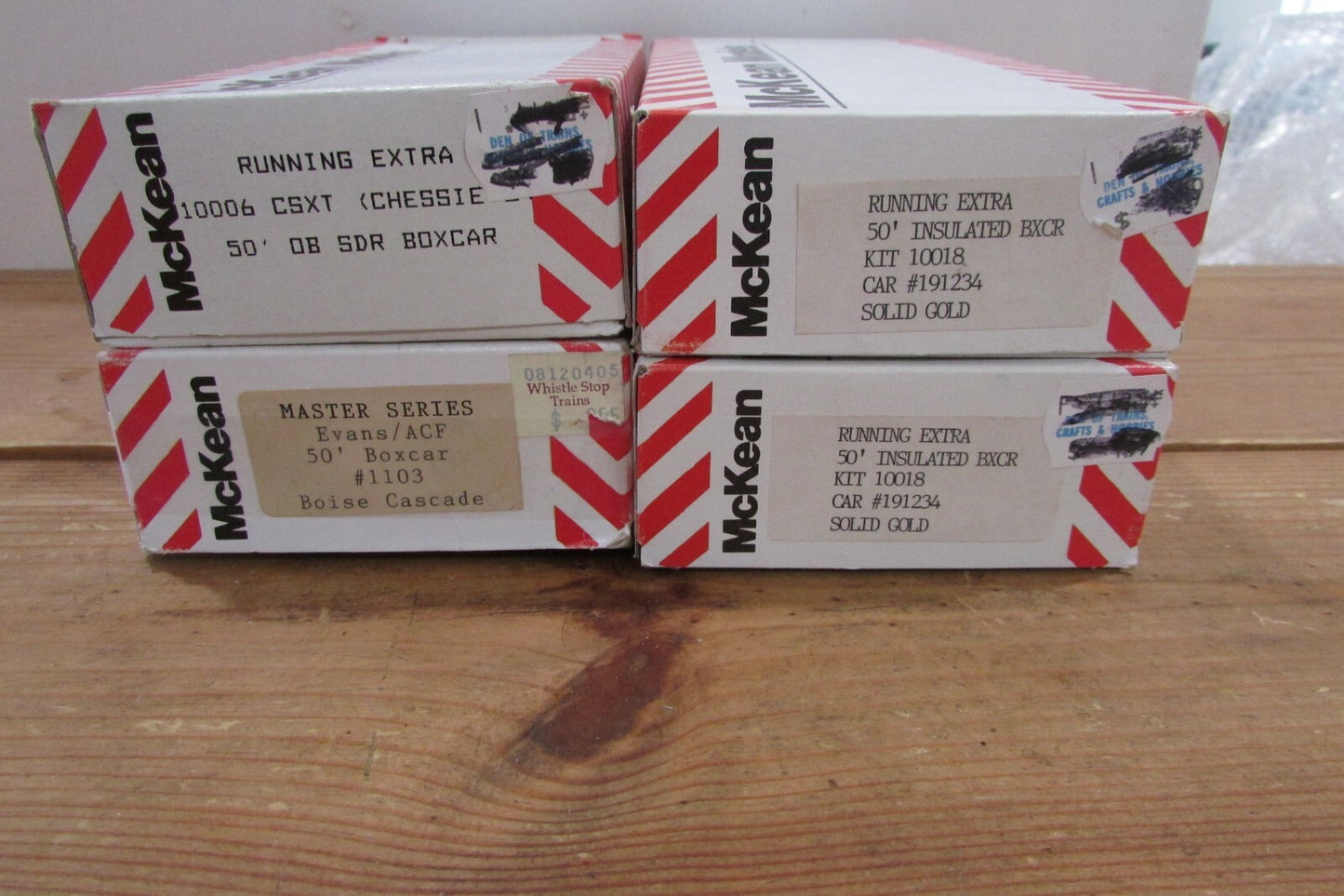HO Scale McKean (4) Assorted Freight Cars Kits Lot#2366