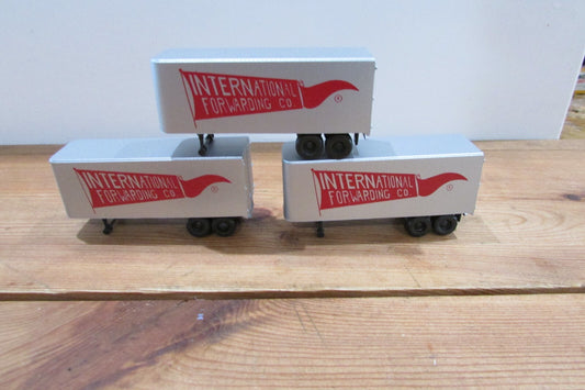 HO Scale (3) Piggy-Back Trailers Service International Forwarding Co. Lot#4206