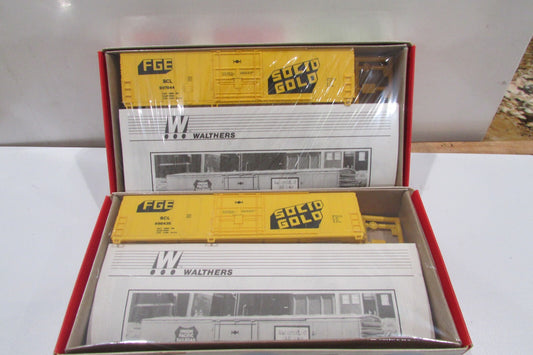 HO Scale Walthers 932-4751 (2) 50' FGE Insulated Box Car FGE-Solid Gold Lot#4064