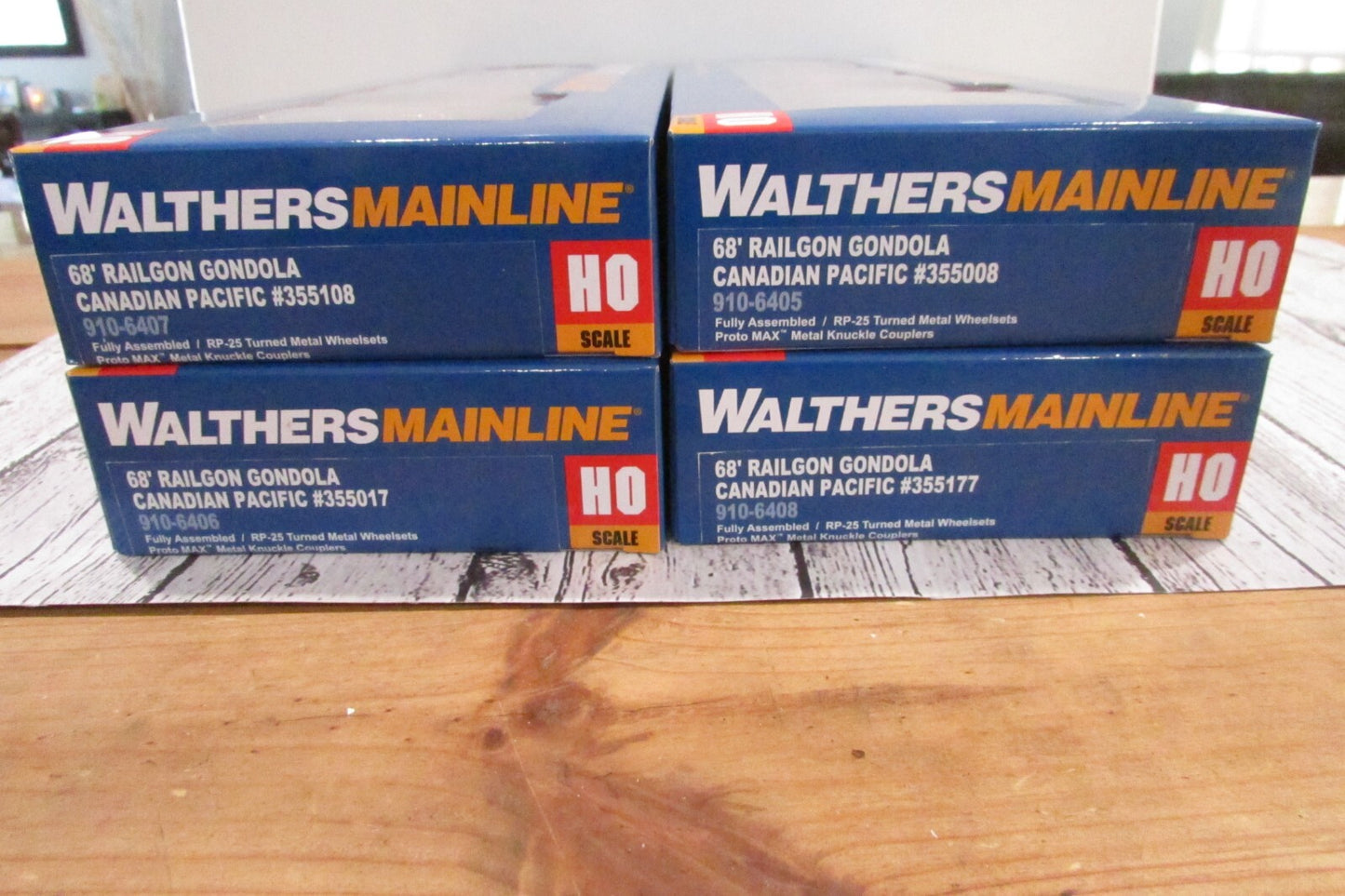 HO Scale Walthers (4) 68' Railgon Gondola Canadian Pacific Lot#3337