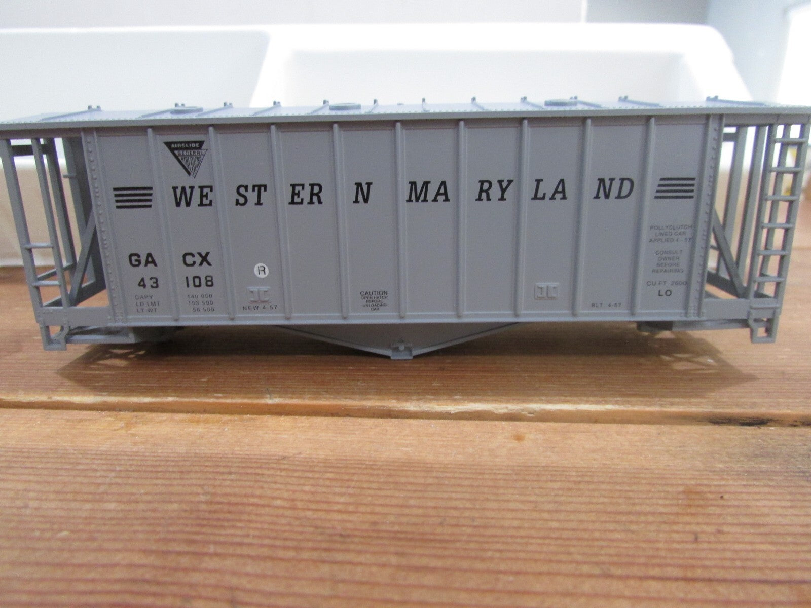 HO Scale Con-Cor 40' Airslider Original Version Wester Maryland  #43110 LOT#3589