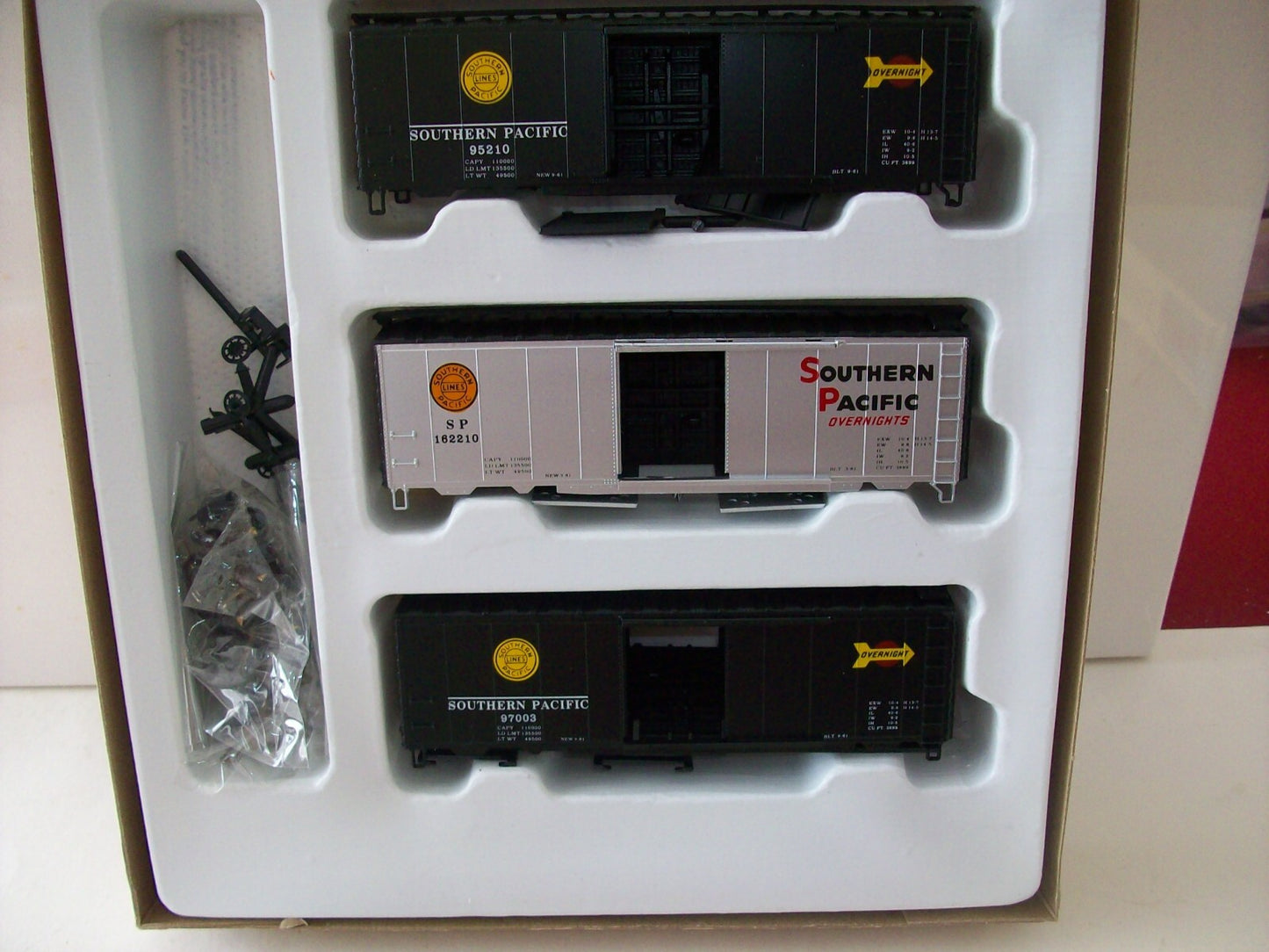 HO Scale  Con-Cor 40ft PS-1 Boxcar Kits Southern Pacific SET#2(3PACK) Lot#0483