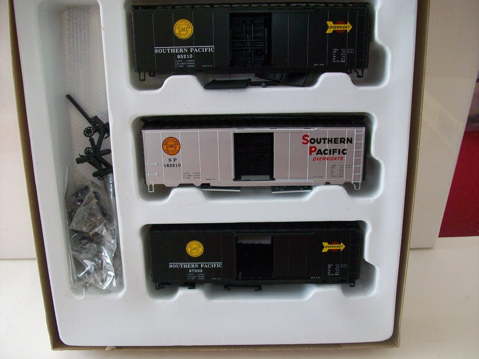 HO Scale  Con-Cor 40ft PS-1 Boxcar Kits Southern Pacific SET#2(3PACK) Lot#0483