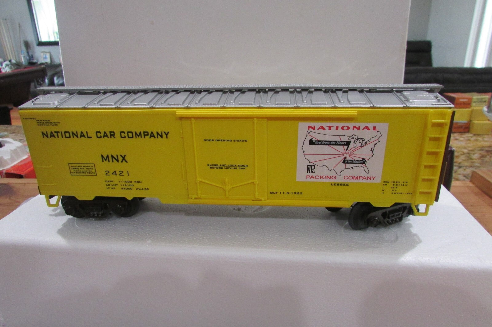 O Scale MTH 9402L National Car Company Refrigerator Car Lot#2995