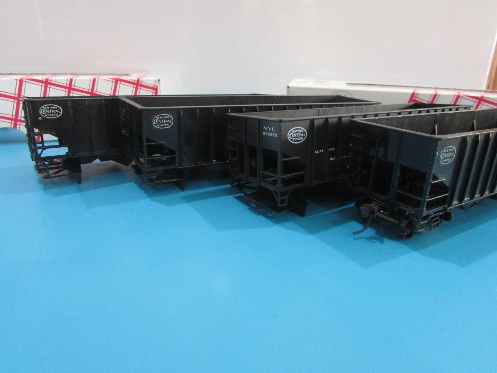 HO Scale Stewart Hobbies (4) Fishbelly 55Ton  Hooper Cars NYC Lot#0882