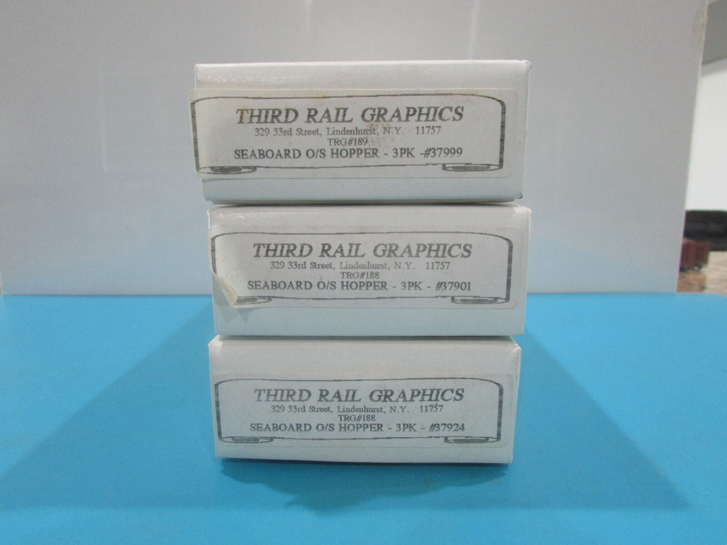 HO Scale Third Rail Graphics Seabooard O/S Hopper 3Pack Lot#1796