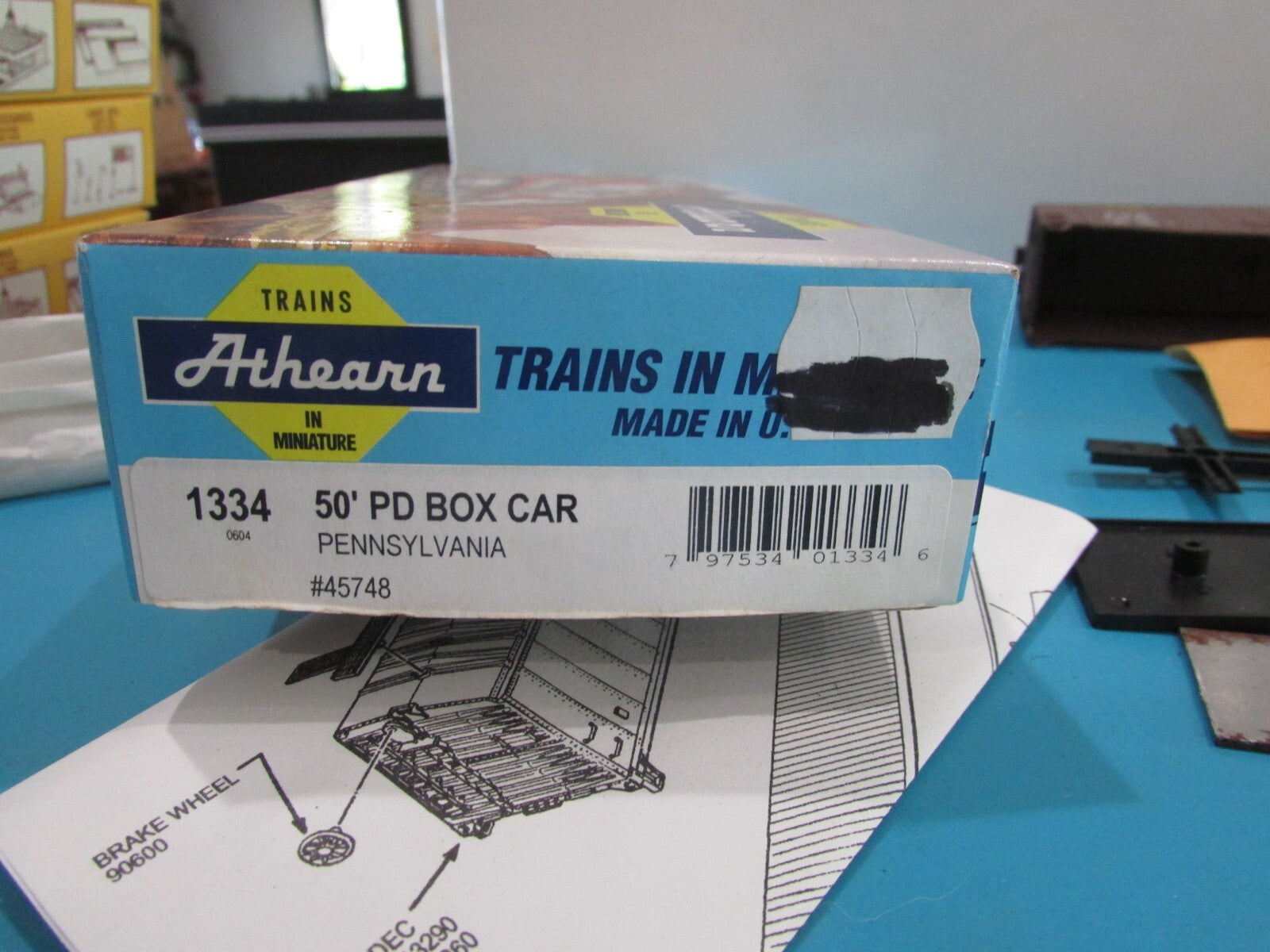 HO Scale Athearn 1334 50' PD Box Car Pennsylvania #45748 Kit Car