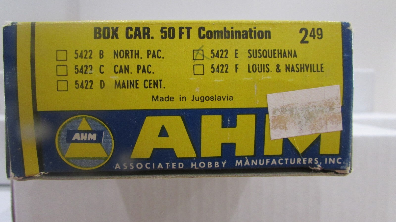 HO Scale Vintage AHM Susquehana Box Car Lot#0245