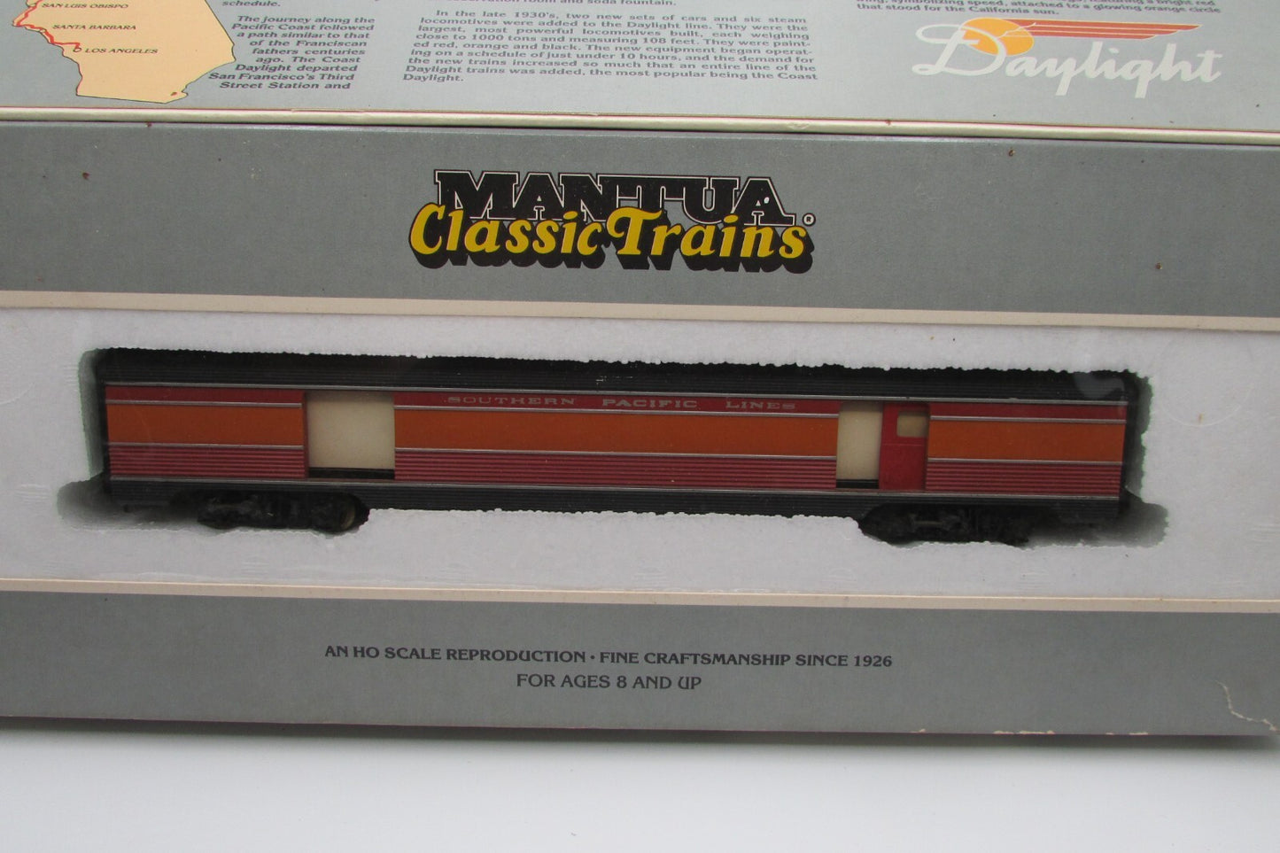 Ho Scale Mantua Classic Trains (7) Passenger Car Southern Pacific Lot#4694
