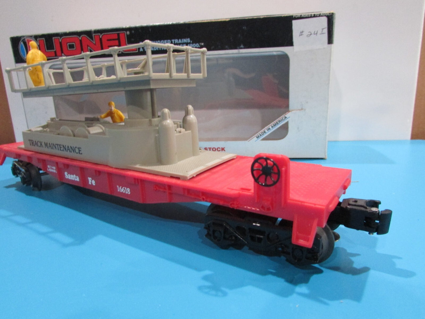 O SCALE Lionel 6-16618 Santa Fe Track Maintenance Car Lot#0762