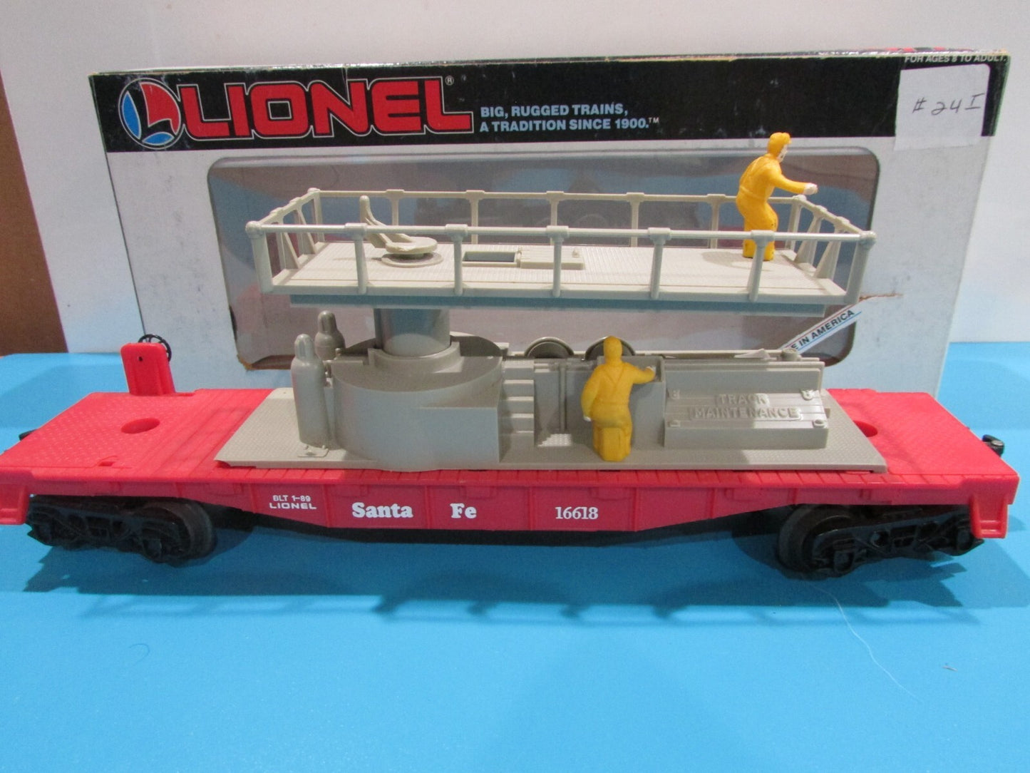 O SCALE Lionel 6-16618 Santa Fe Track Maintenance Car Lot#0762