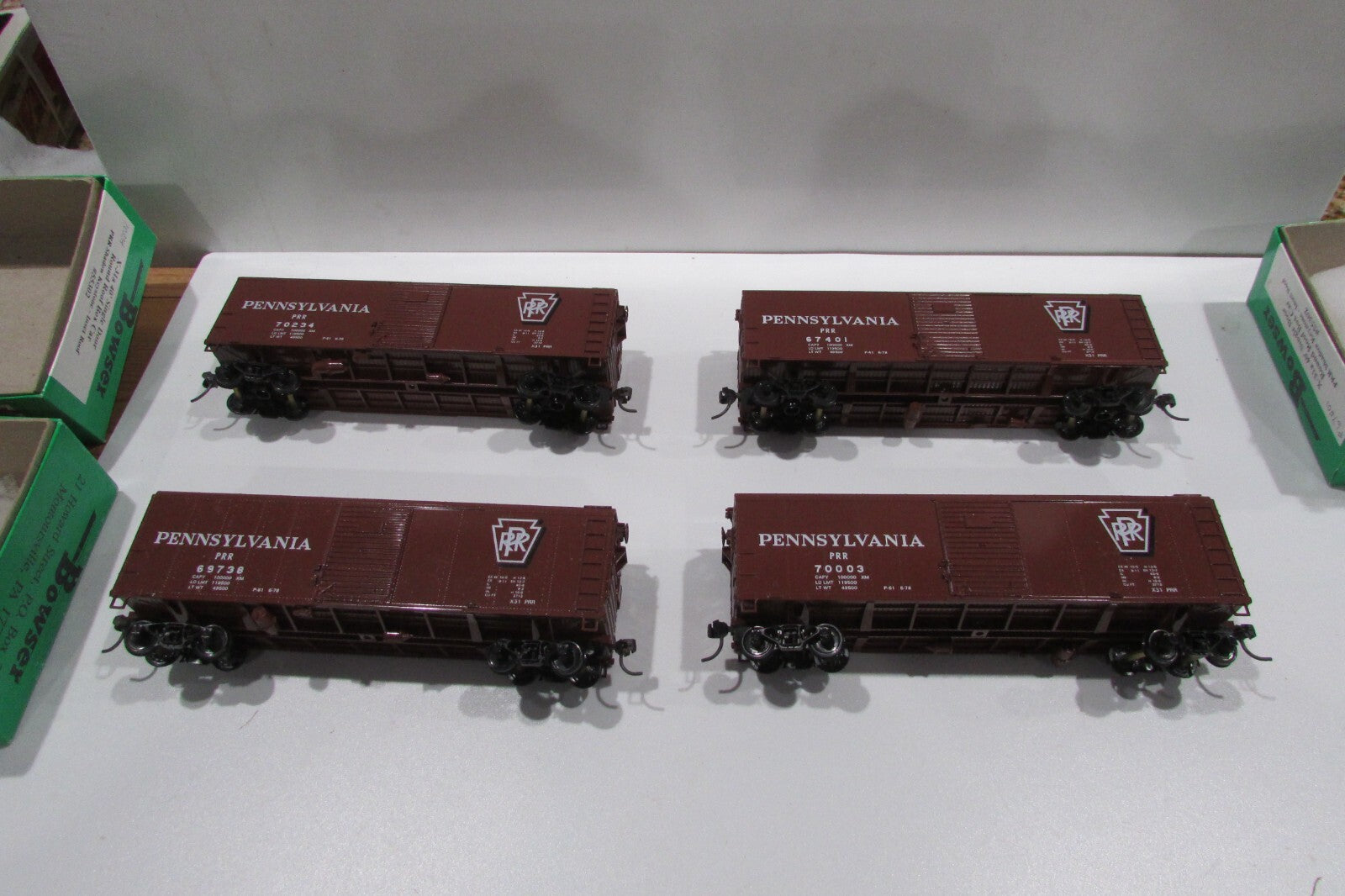 Ho Scale Bowser 55302 (4) X-31A 40' Single Door Pennsylvania Lot#2868