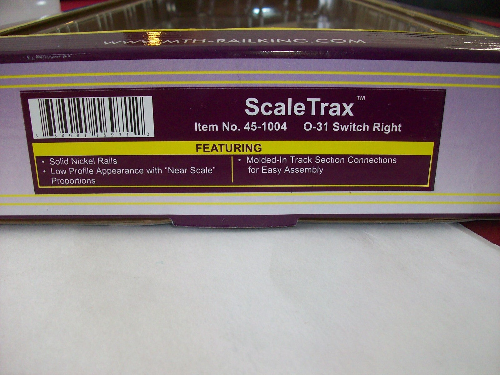 O SCALE O-31 MTH Electric Trains Scaletrax 45-1004 SWITCH RIGHT