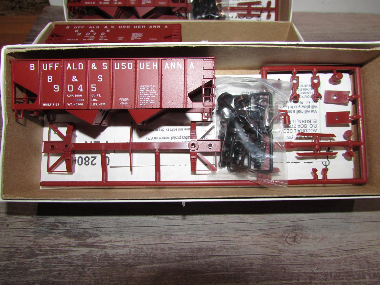 HO Scale  AccuraiL (3) AS-Built USRA 2Bay Hopper Buffalo & Susquehanna  Lot#3531