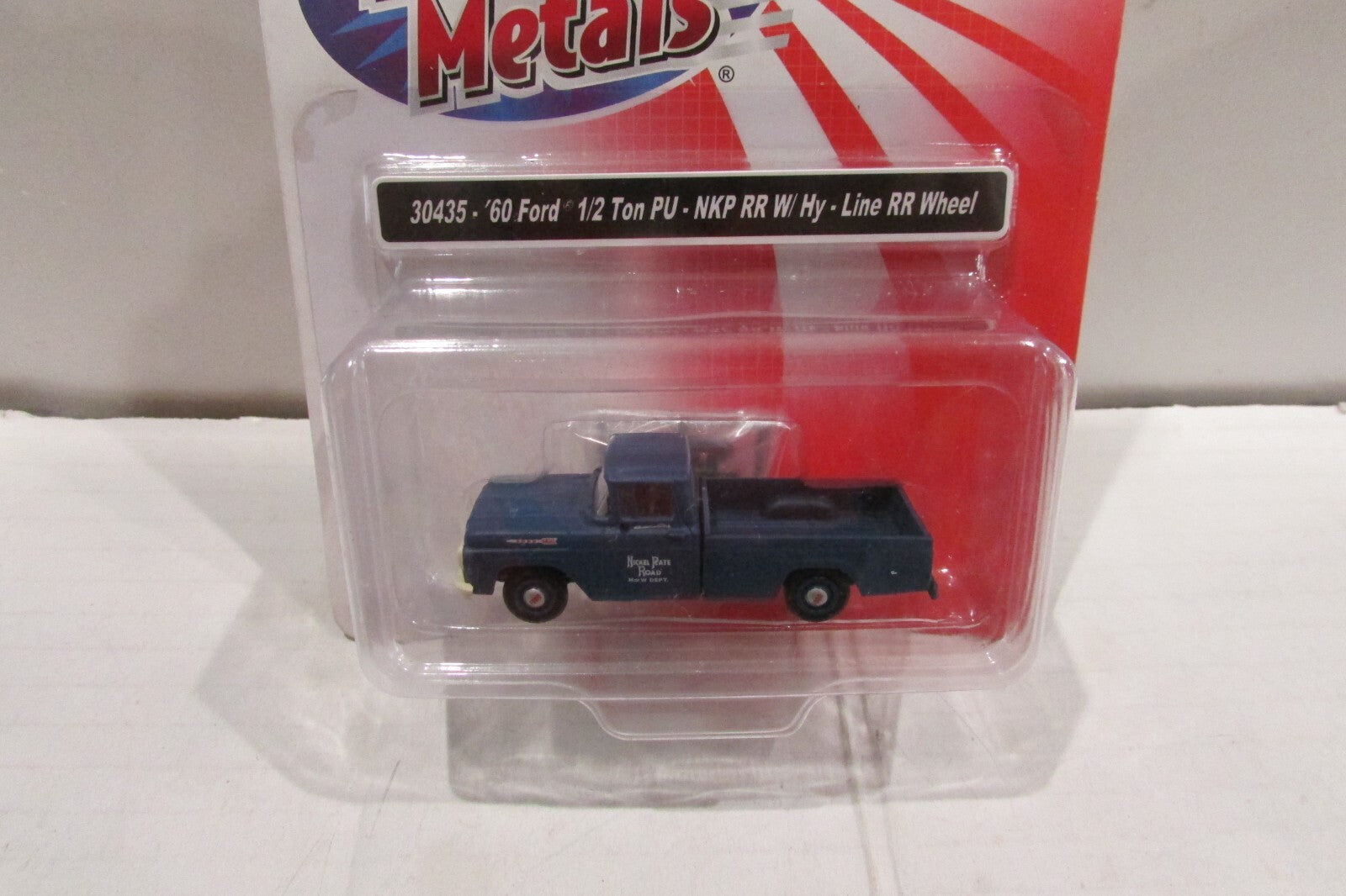 Ho Scale/1:87 Scale  Classic Metal Work 30435 '60Ford 1/2 Ton PU NKP RR W/Hy