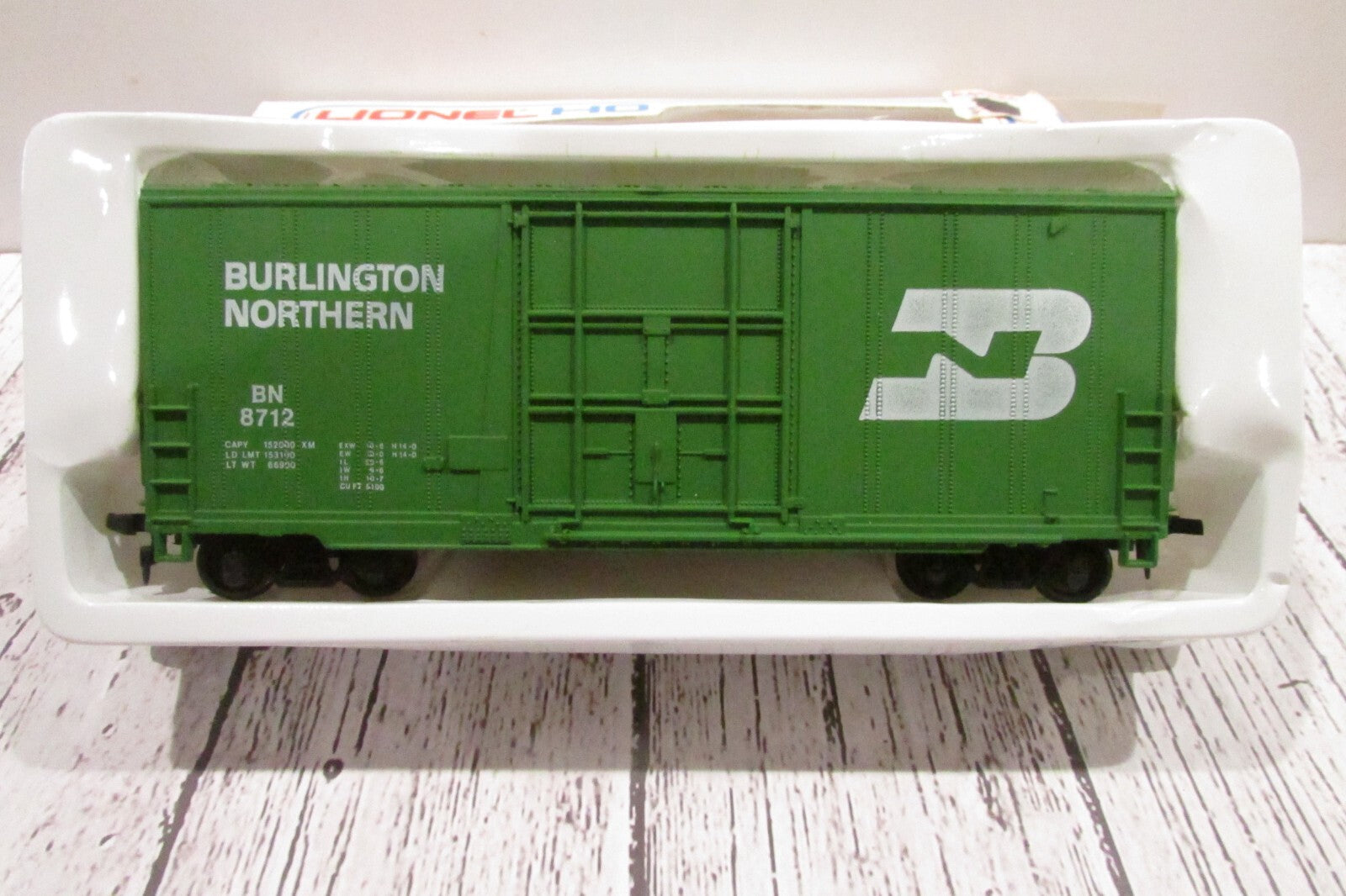 HO Scale Lionel 5-8712 Burlington Hi Cube Box Car BN#8712 L4401