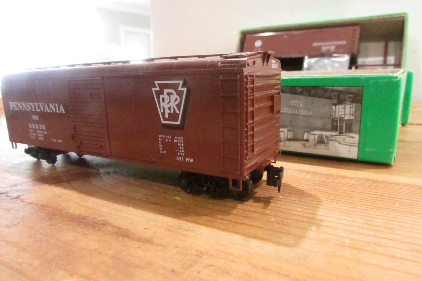 Ho Scale Bowser (3) Pennsylvania 40' Single & Double Door  Box Cars  Lot#3420