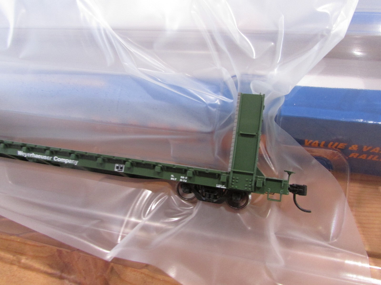 HO Scale Walthers (3)Pullman-Standard 60' Bulkhead Flatcar Weyerhaeuser Lot#3085