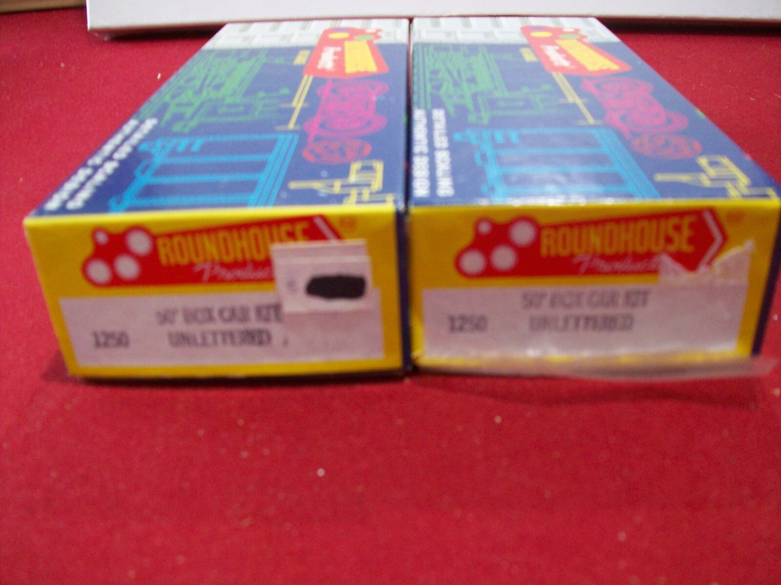 HO Scale (2)RoundHouse 50' BoxCar Kit "Unlettered" Lot#1020