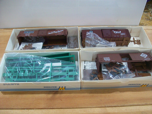 HO Scale (4) Walthers Assorted Freight Cars New Kits Lot#4072
