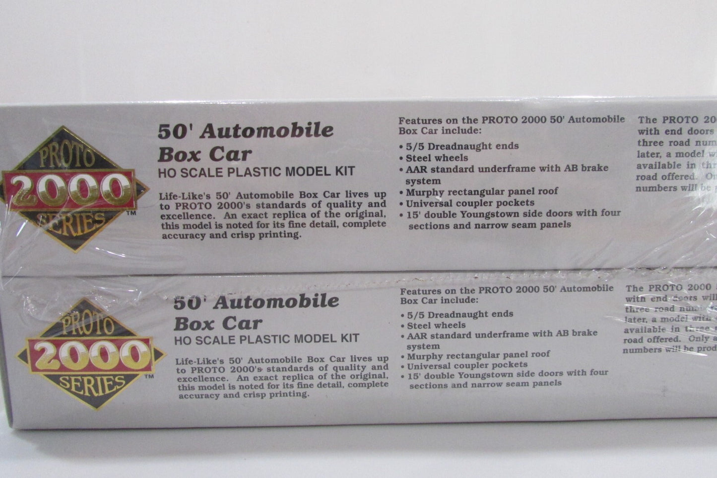 Ho Scale Proto 2000 30303 CB&Q 50' Automobile BoxCar Kit (Pack of 2)NIB Lot#0343