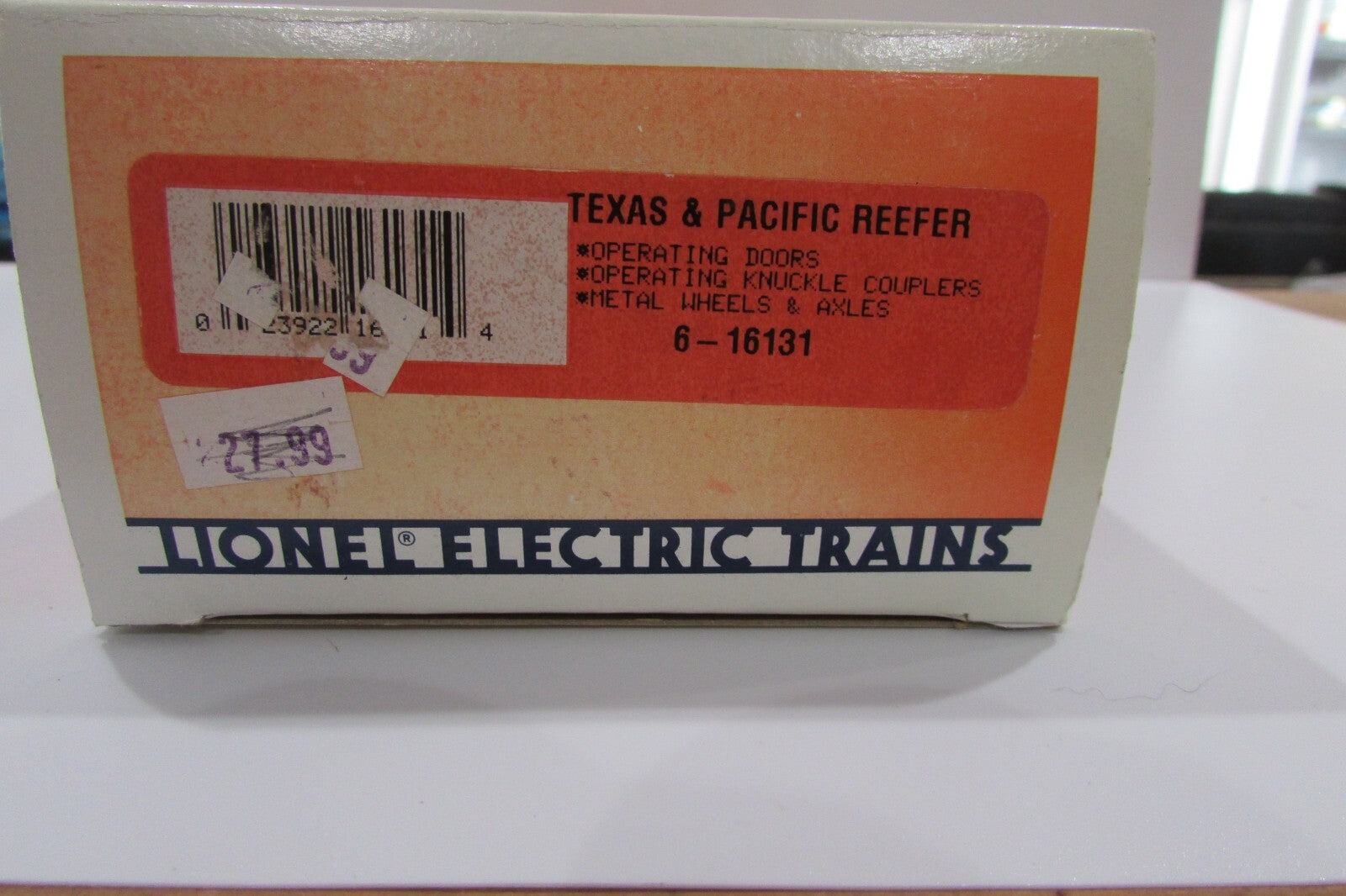 O Gauge Lionel 6-16131 Texas & Pacific Reefer Car