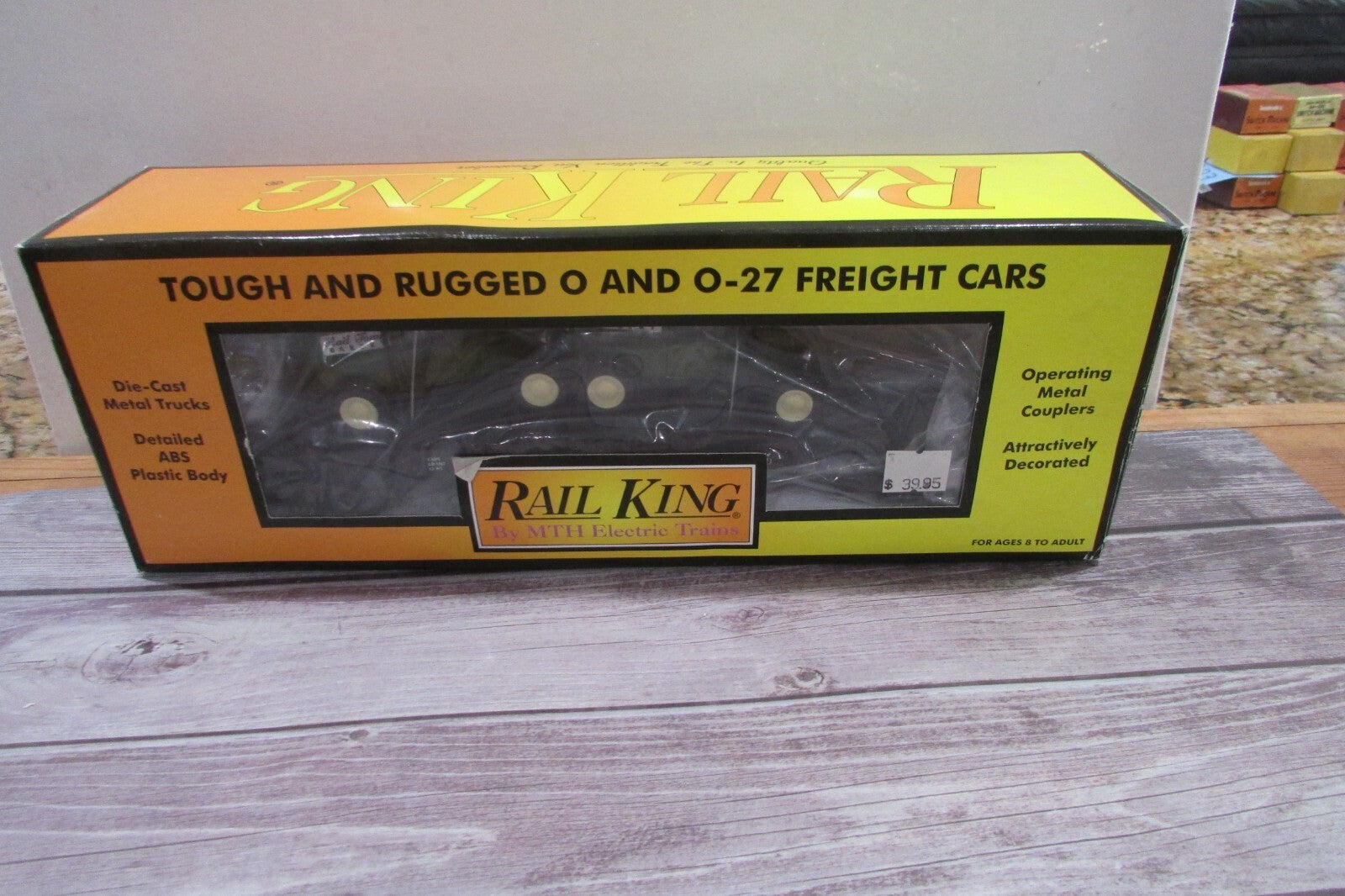 O Scale MTH 30-7671 Flat Car w/Ertl 30' 1/2 Ton Panel Van Lot#2996