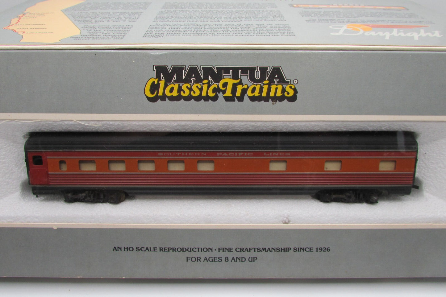 Ho Scale Mantua Classic Trains (7) Passenger Car Southern Pacific Lot#4694