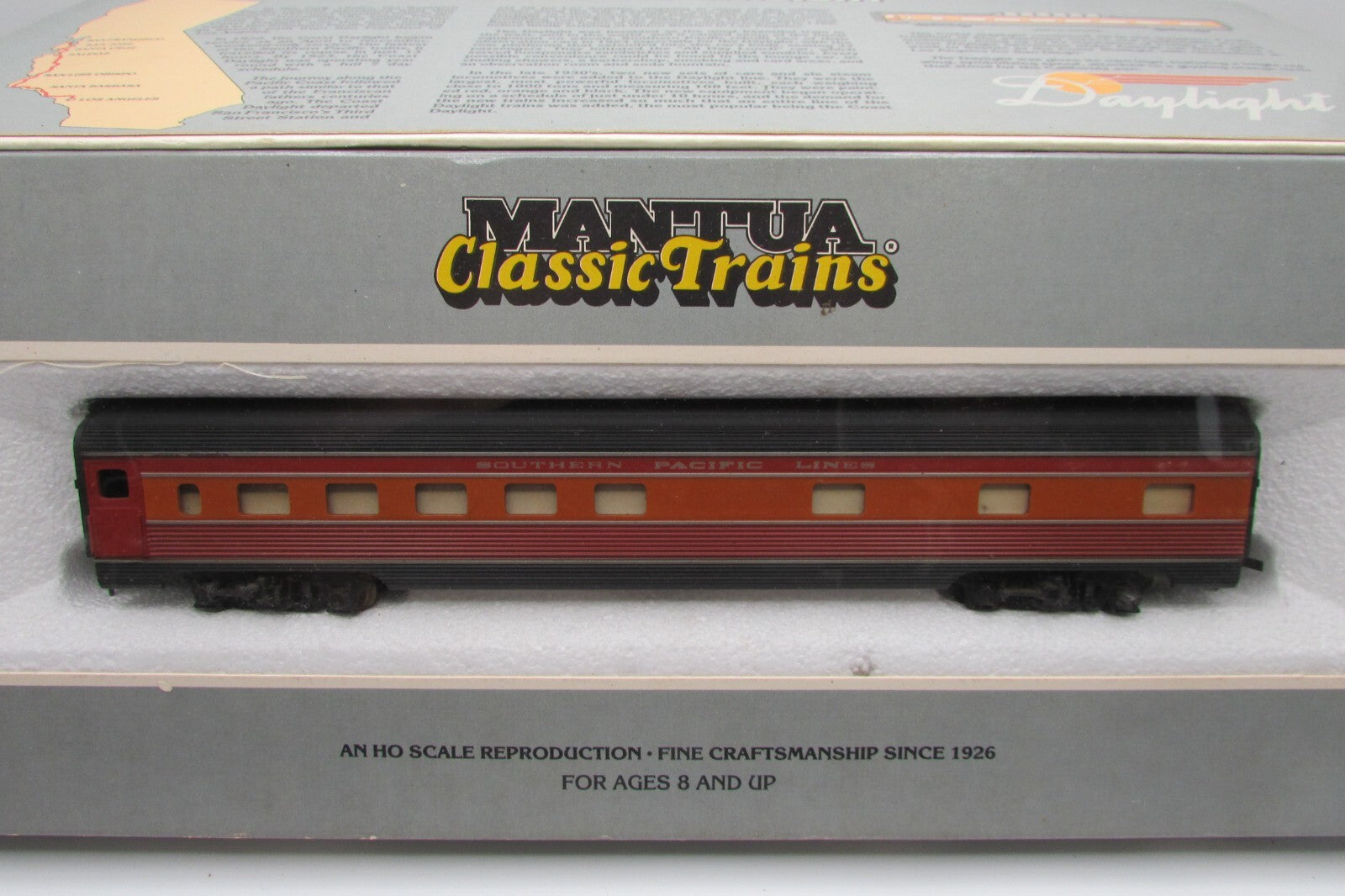 Ho Scale Mantua Classic Trains (7) Passenger Car Southern Pacific Lot#4694