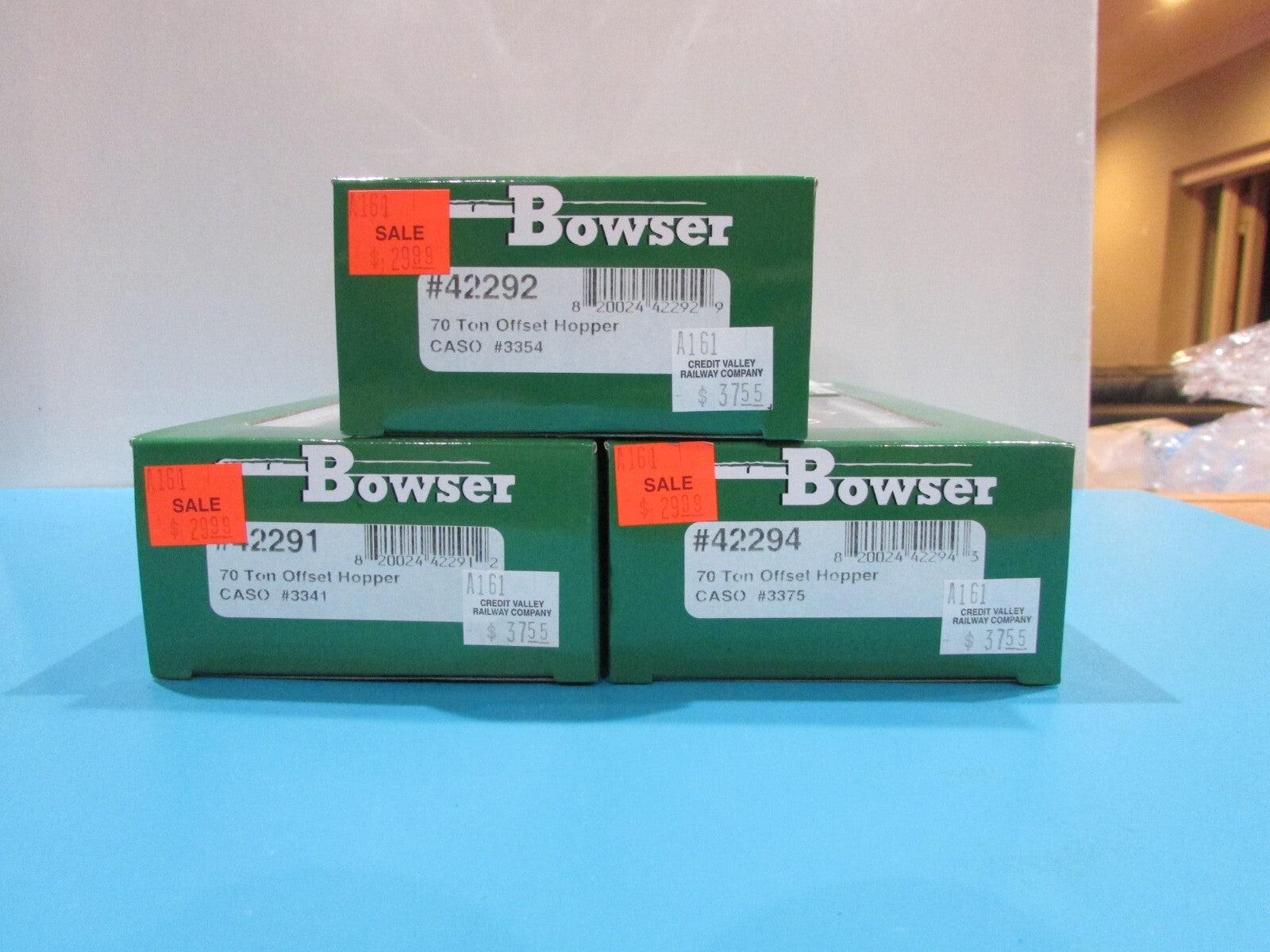 Ho Scale Bowser (3) 70 Ton Offset Hopper "Caso" Canada Southern Lot#1791
