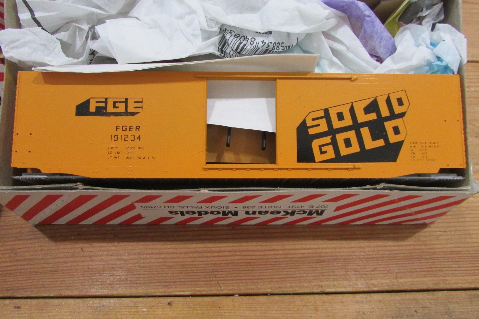 HO Scale McKean (4) Assorted Freight Cars Kits Lot#2366