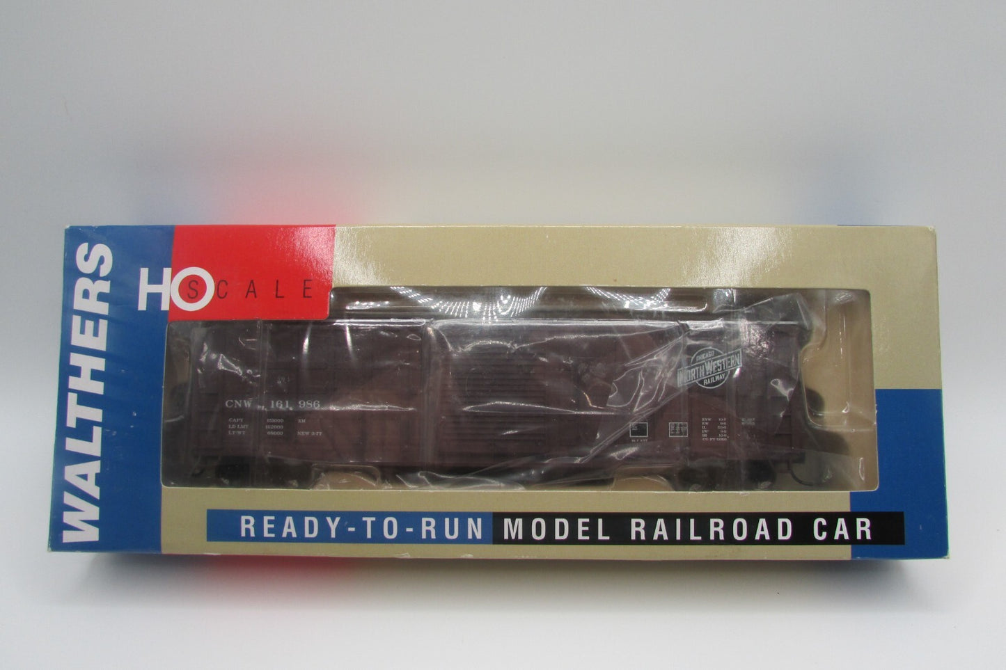 HO Scale Walthers 932-60805 50ft Waffle Side BoxCar CNW #161986 Lot#4044