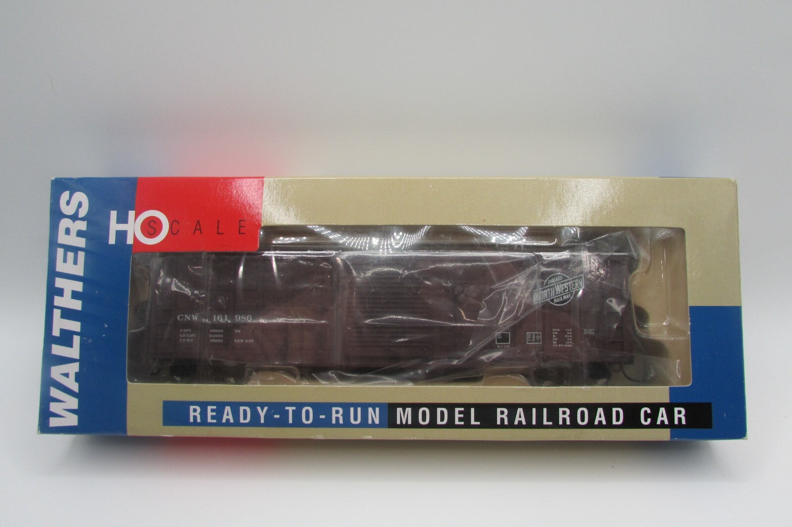 HO Scale Walthers 932-60805 50ft Waffle Side BoxCar CNW #161986 Lot#4044