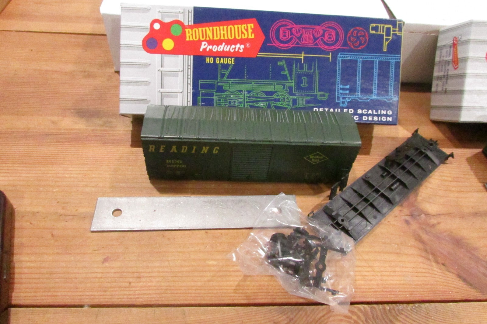 Ho Scale Roundhouse (4) Reading 40' Modern Box Car Kits Lot#3390