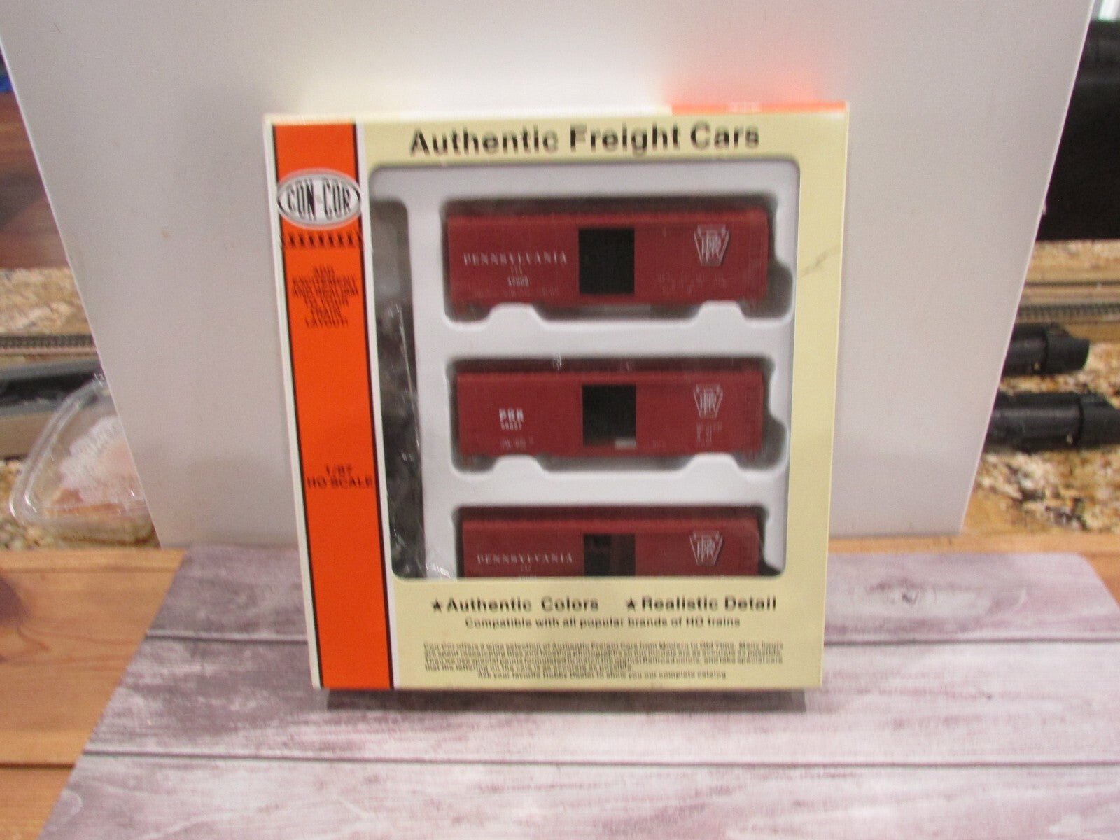 HO Scale  Con-Cor 01-94010 40ft PS-1 Box Car Kits Pennsylvania Set#1 Lot#3182