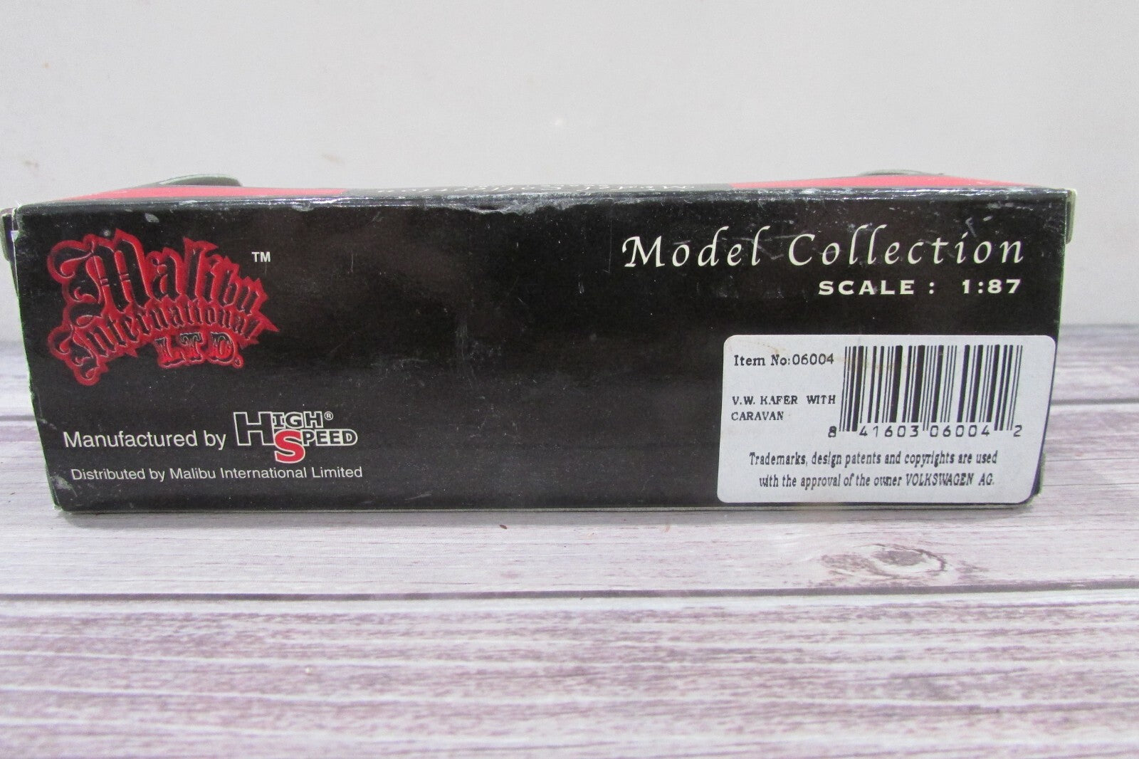 HO  Scale 1:87 Malibu VW Volkswagen Beetle Kafer w/ caravan camper trailer
