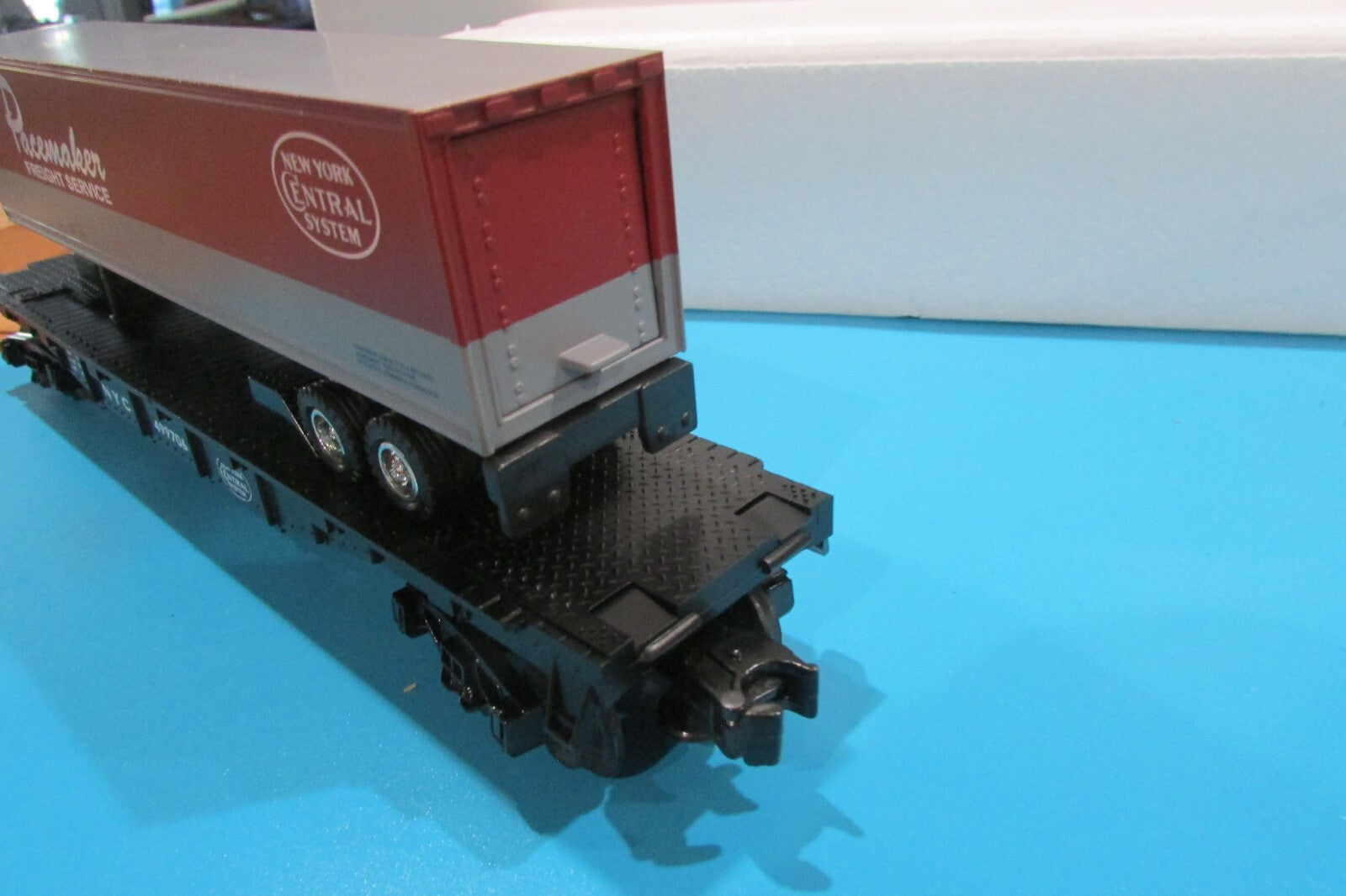 O SCALE MTH 30-7608 NYC Pacemaker Semi-Scale Flat Car w/Trailer  Lot#0676