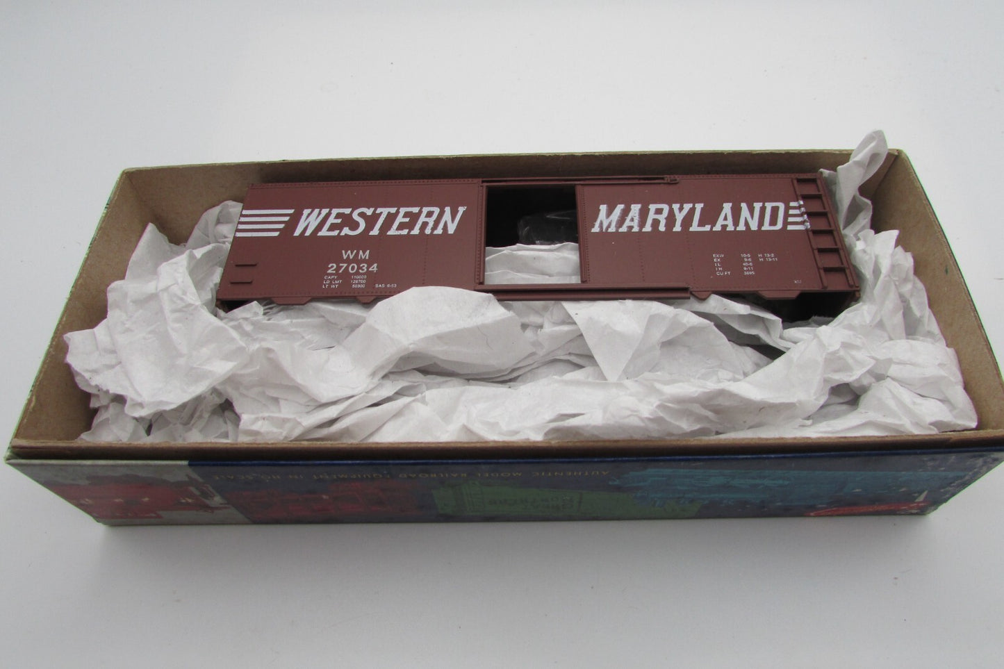 HO Scale RoundHouse 1078 40' Box Car Kit Western Maryland RH4837