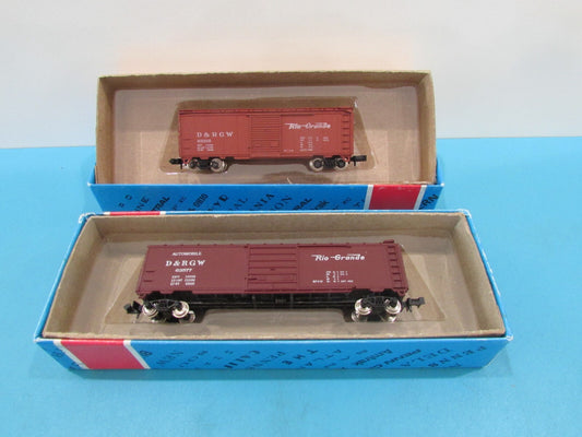N Scale Con-Cor Assorted (2) Rio Grande Freight Cars Lot#1634