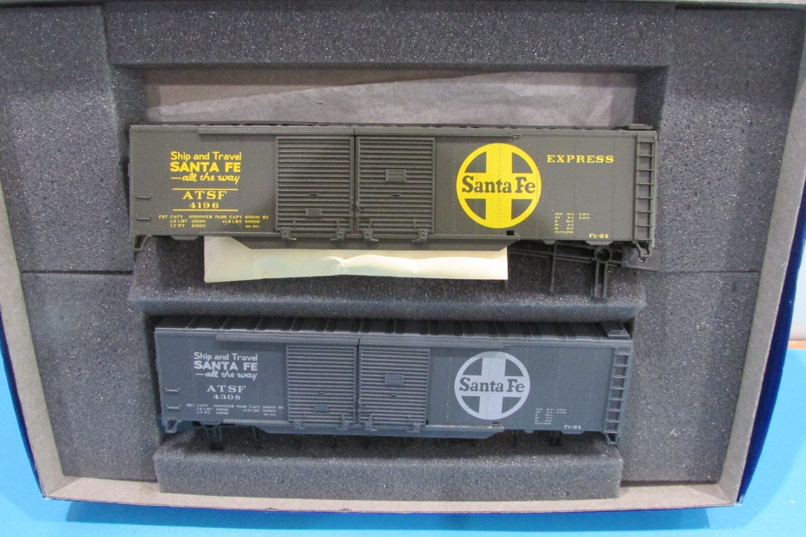 HO Scale Athearn 2306 50ft DD Box Cars Set Santa Fe Lot#0667