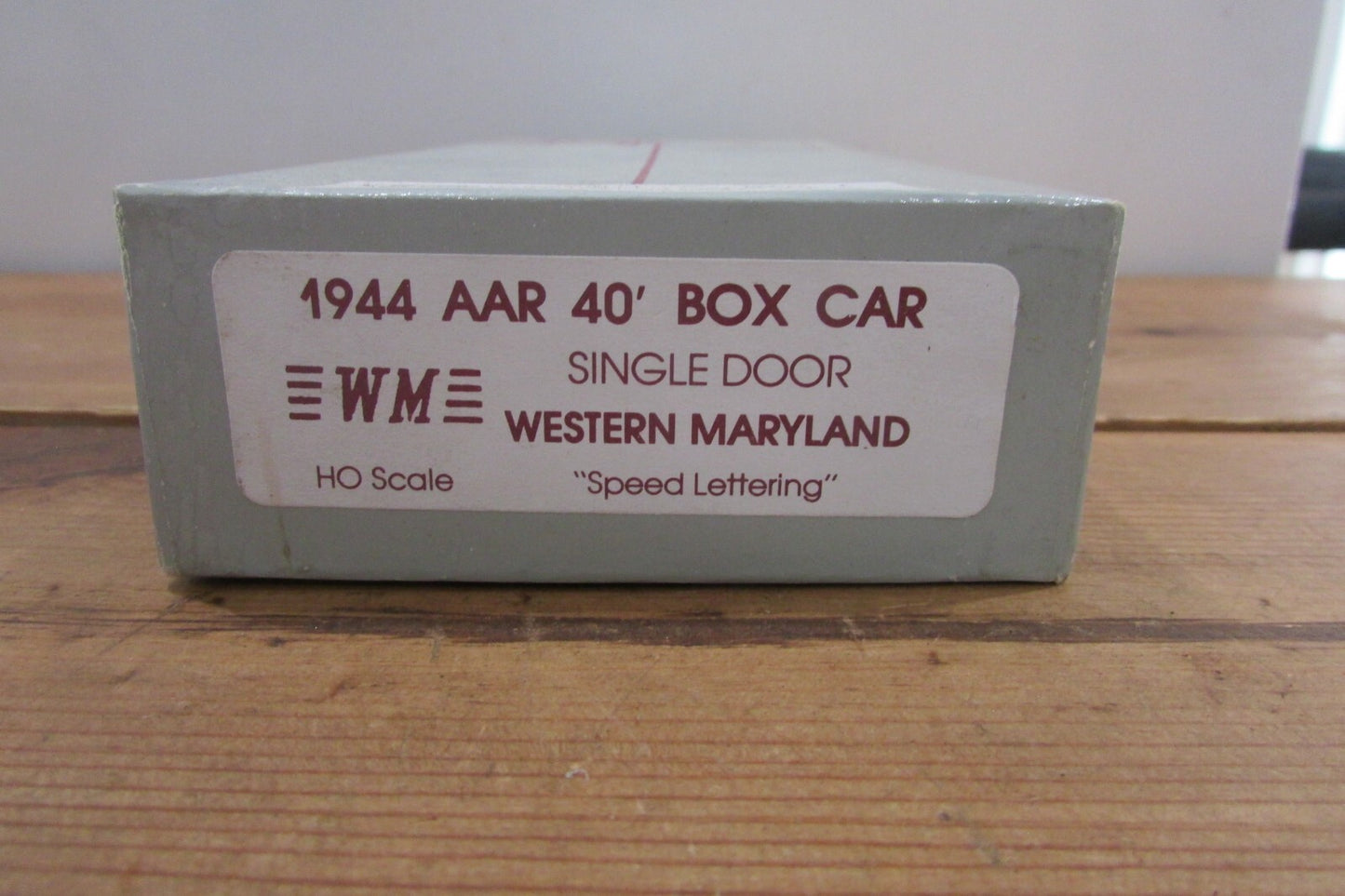 HO Scale C&BT Shop 1944 AAR 40' Box Car Single Door Western Maryland Lot#4572