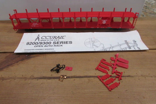 HO Scale  Accurail 9260 Bi-Lever Open Auto Rack Santa Fe  Lot#4220