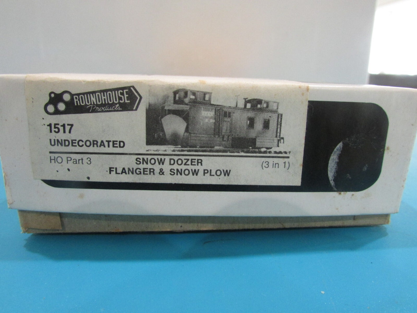 HO Scale Roundhouse 1517 Snow Dozer Flanger & Snow Plow Undecorated Lot#2222
